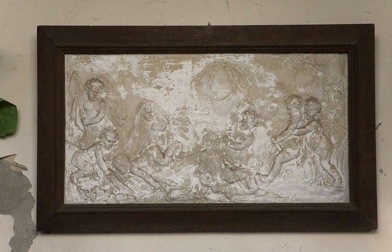 French 19th c. Plaster bas-relief of 