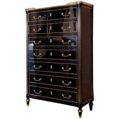 A French 19th Century Lacquered Louis XVI Style Semainier