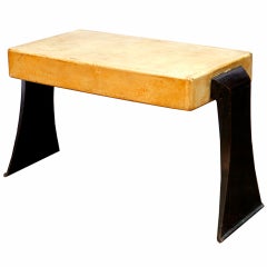 A Parchment and Ebonised Stool by Guglielmo Ulrich