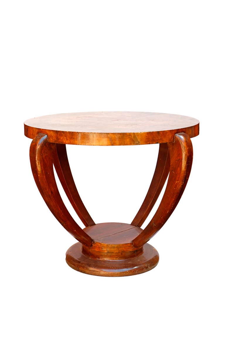 A French Walnut Occasional Table By Jules Leleu