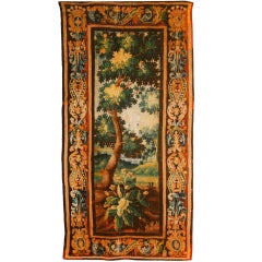 An Aubusson Verdure Entre Fenetre Tapestry