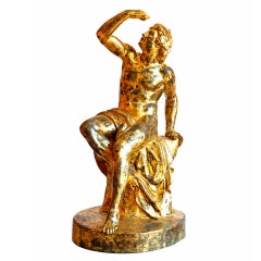 A Gilt-Zinc Figure Of Bacchus
