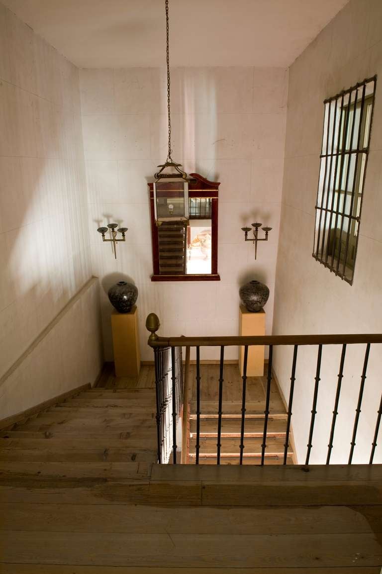 Pair Of Brass And Zinc Three-light Wall Appliques By Gilbert Poillerat