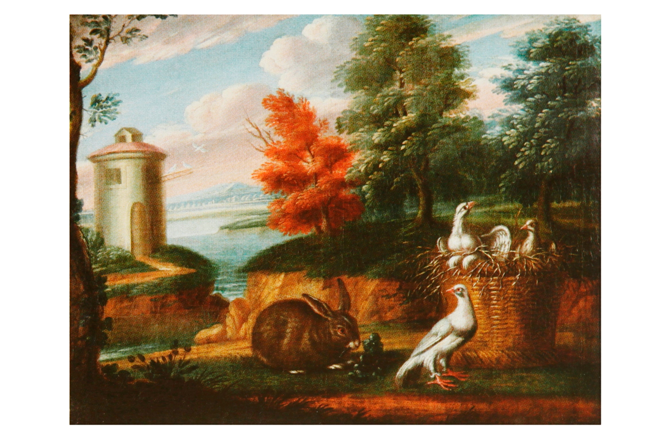 A French School 18th Century Landscape Oil On Canvas For Sale