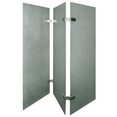 A French Glass Three-Leaf Screen