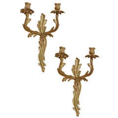 A Pair of 19th Century Louis XV Style Wall Sconces