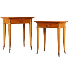 Pair of French 1940s Bed Side Tables