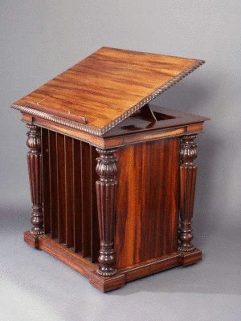 English Regency period Goncalo Alves Library Folio Cabinet Attributed to Gillows, 1825