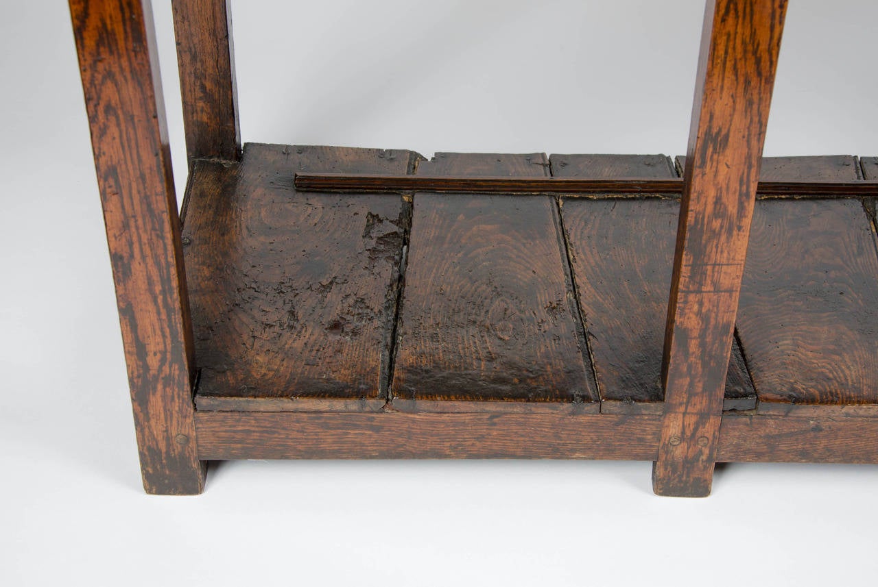 18th Century 18th century Charming Oak Potboard Dresser Base For Sale