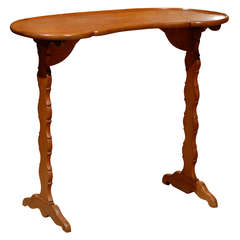 19th century Kidney Shaped Work Table in Fruitwood