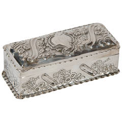 Antique Repousse Silver Box