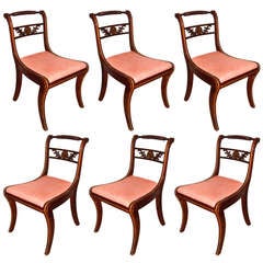 A set of 6+1 Regency period chairs