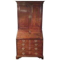 Antique Fine Georgian Oak bureau bookcase