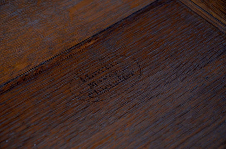 George III period mahogany and satinwood secretaire bookcase with maker's mark. For Sale 2