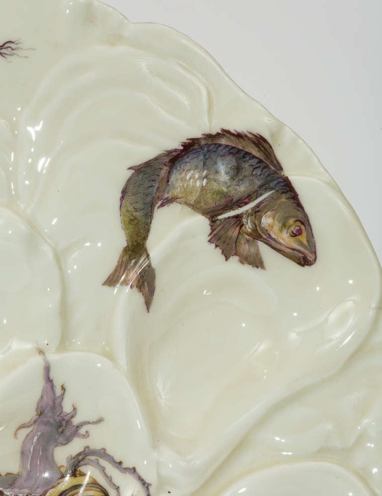 Circa 1860 French Limoge Oyster Plates 5