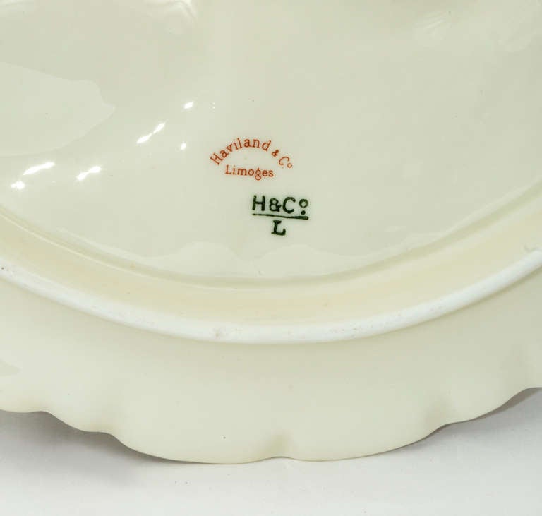 Circa 1860 French Limoge Oyster Plates 6