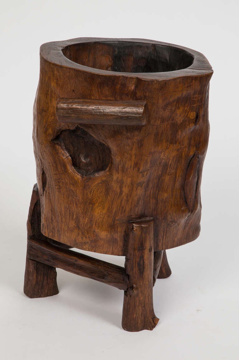 Wood Trunk Cane or Umbrella Stand at 1stdibs