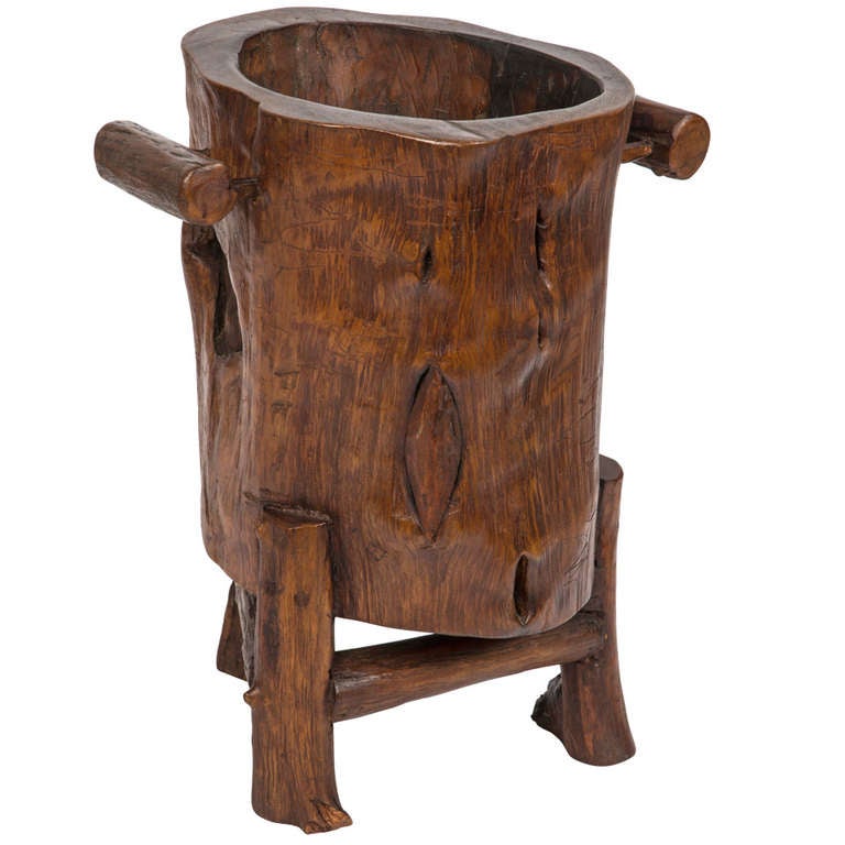 Wood Trunk Cane or Umbrella Stand at 1stDibs