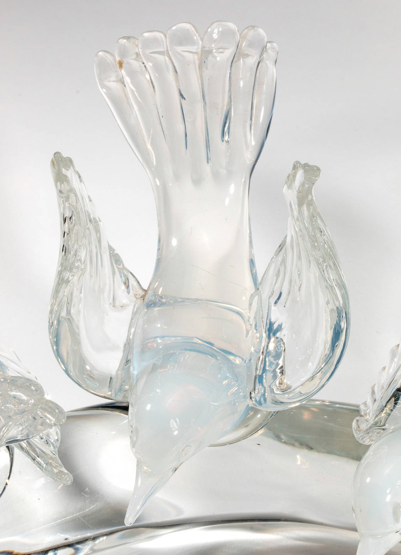 Italian Murano Glass Bird Centerpiece