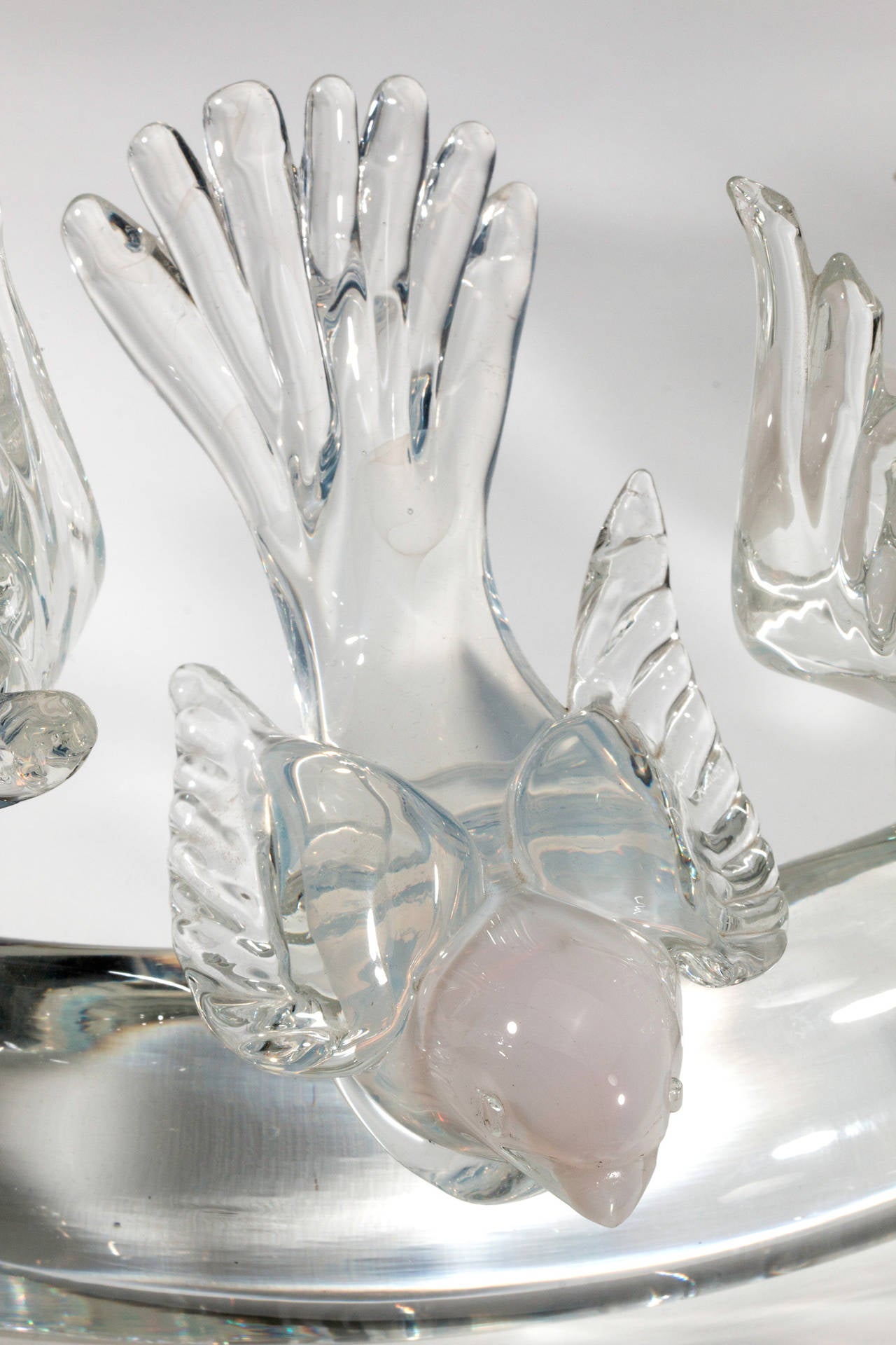 Hand-Crafted Murano Glass Bird Centerpiece