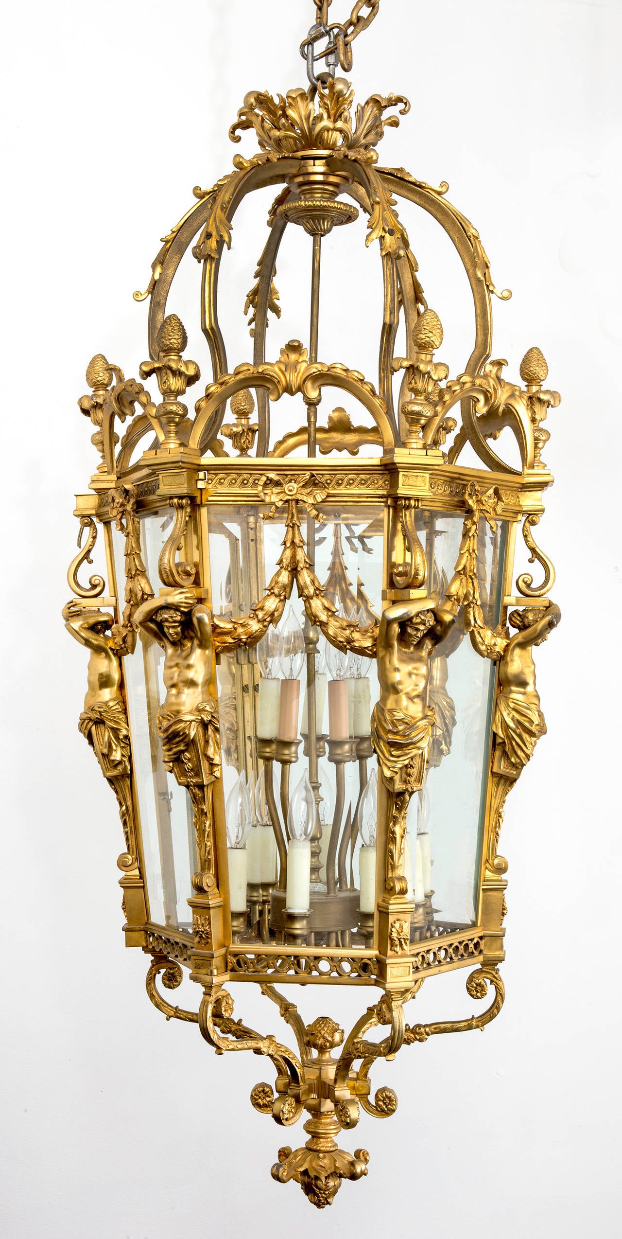 Fabulous French Bronze Dore Chandelier Lantern, Pair or Single at 1stDibs