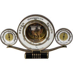 Vintage Art Deco German Desk Barometer