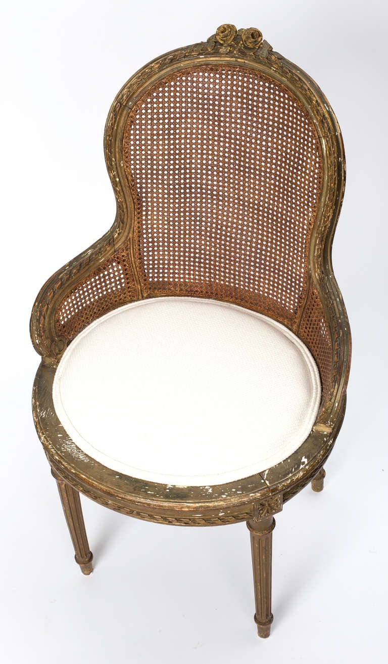 Wood 19th C. French Cane Chairs, Set Of 3