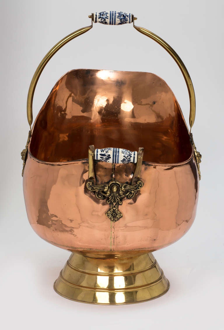 Monumental 19th Century French Copper Coal Scuttle, Planter 3