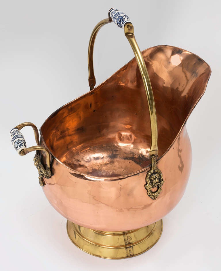 Monumental 19th Century French Copper Coal Scuttle, Planter 2