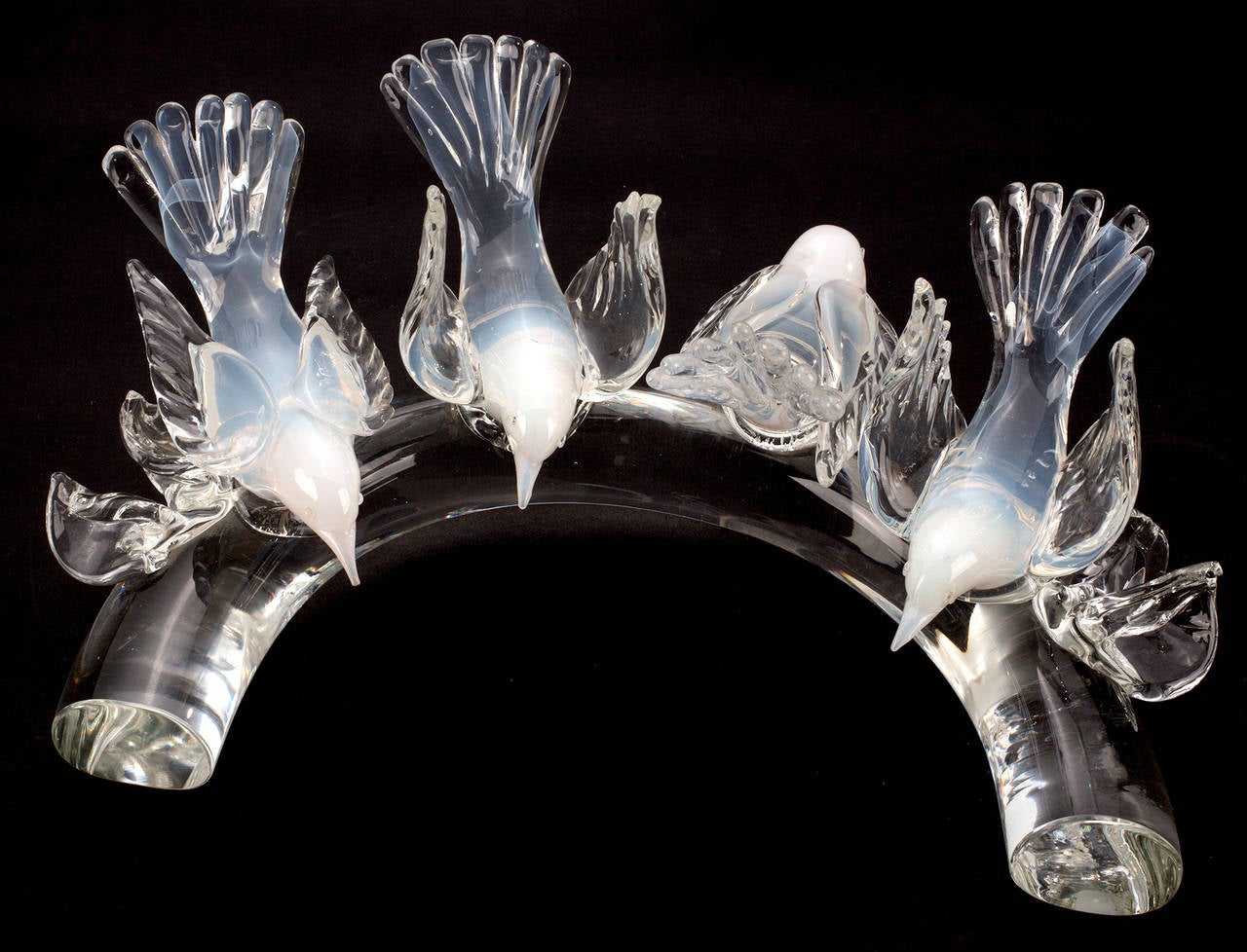 Murano Glass Bird Centerpiece In Excellent Condition In Summerland, CA