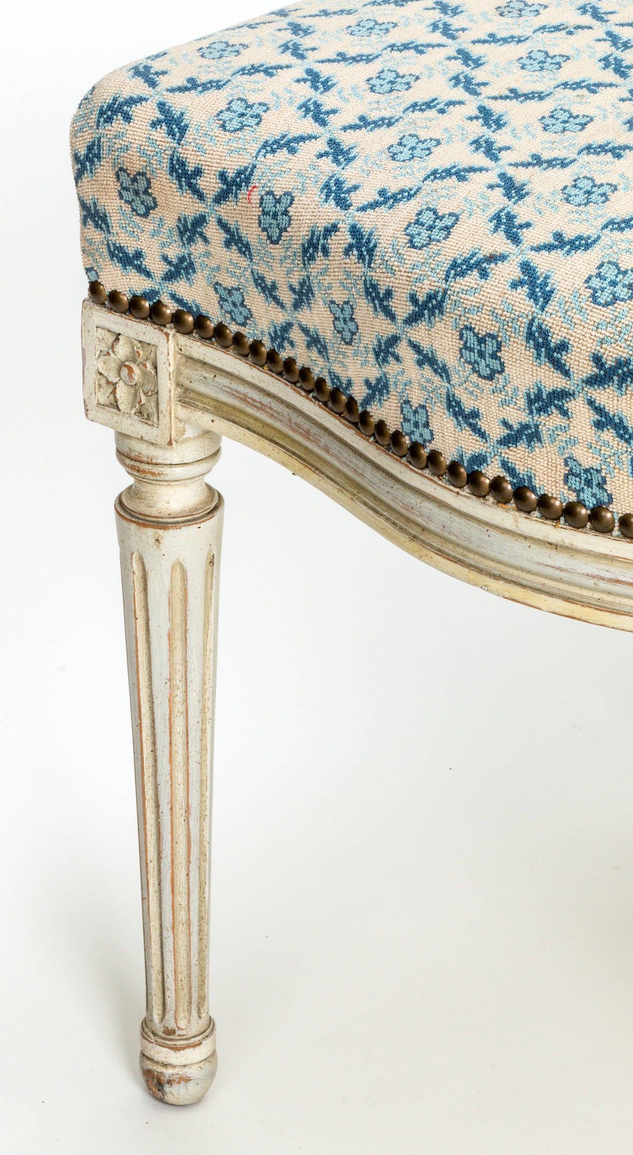 C.1890s Louis XVI Style Painted Dining Chairs set of four For Sale 5