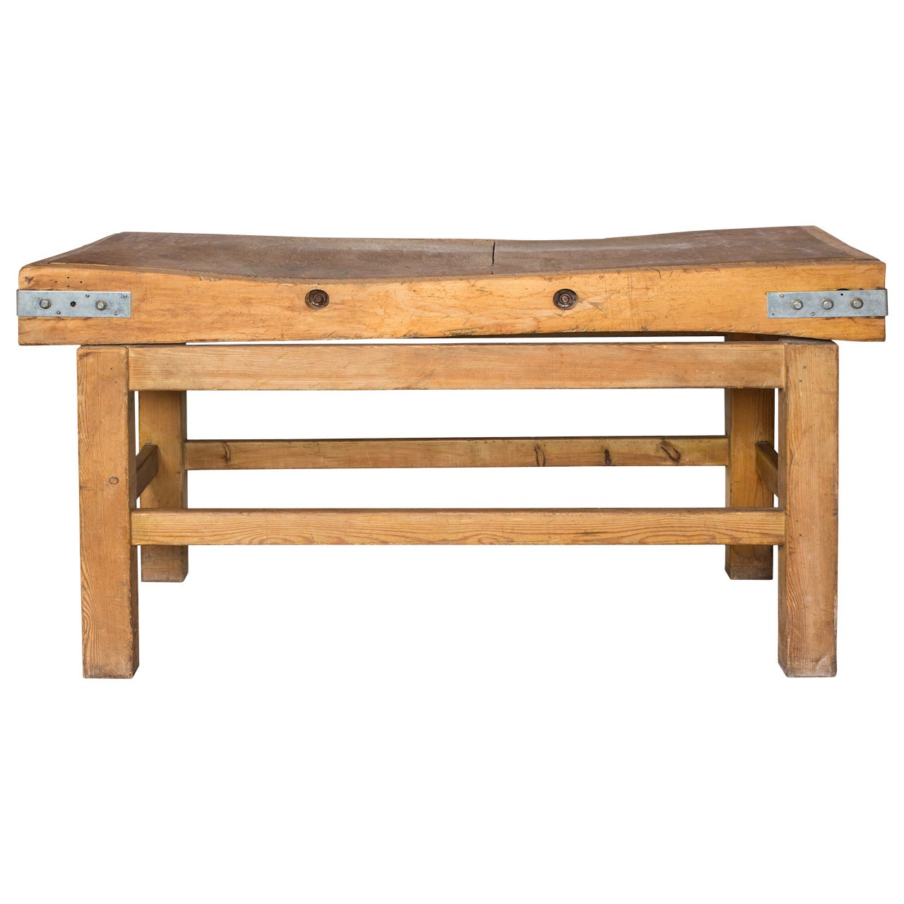 English Butcher Block Table Stand