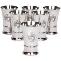 Tiffany & Co. Sterling Silver Tumblers or Cups, Set of Six