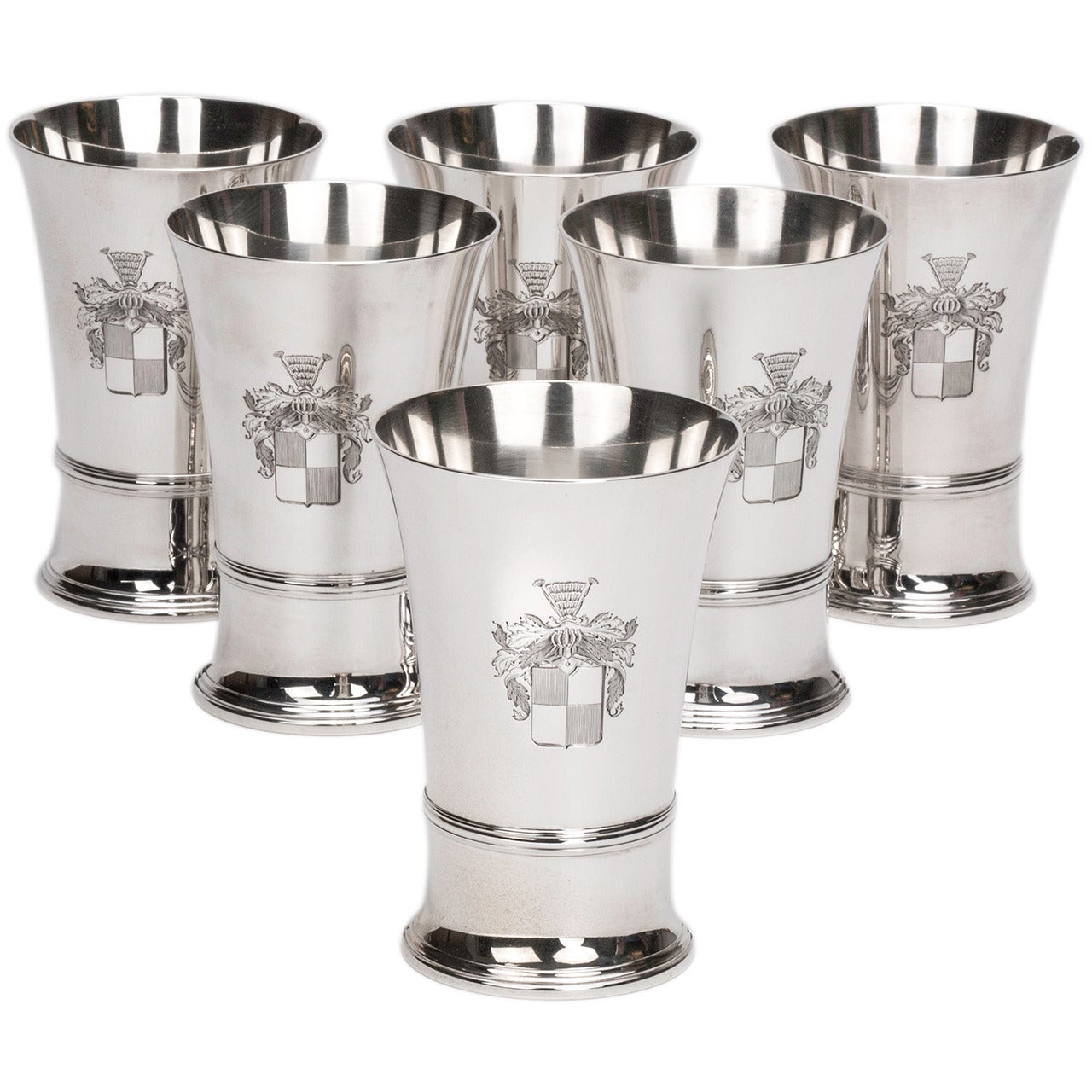 Tiffany & Co. Sterling Silver Tumblers or Cups, Set of Six