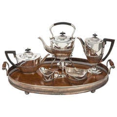 Vintage 1930s 6 Piece Silver Tea Set by Mappin Brothers