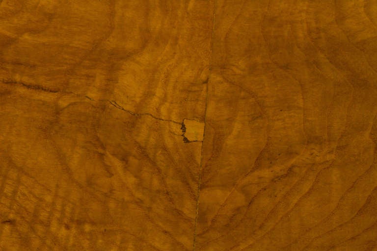 Art Deco Burl Round Pedestal Table 1