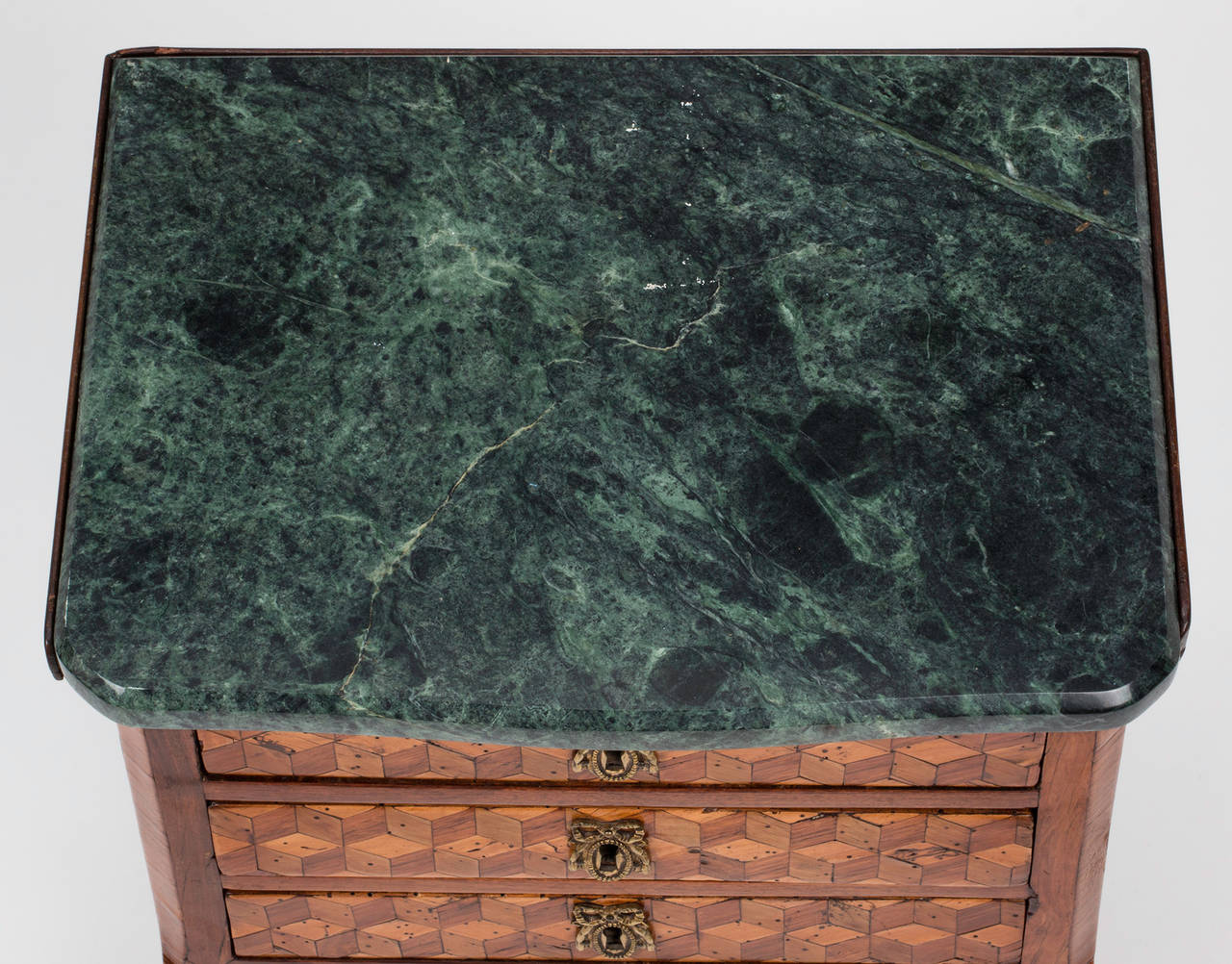 Louis XV Marquetry Chest with Marble Top, circa 1750 For Sale 2