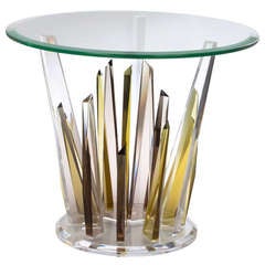 Fabulous Sculptural Lucite Round Table