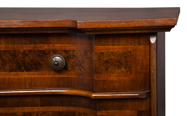 20th Century Italian Walnut Burl Chest of Drawers