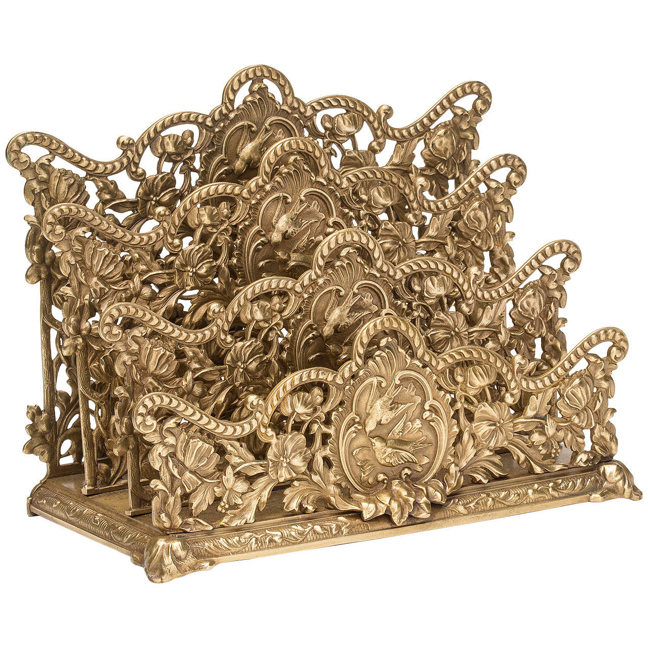 French Antique Brass Letter Holder, circa 1900s at 1stdibs
