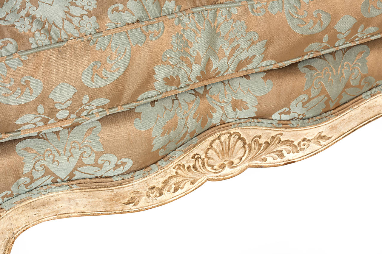 Large Silk Damask Ottoman at 1stDibs