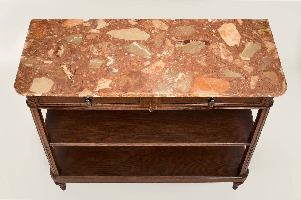 A. Schomas, French Marble Top Buffet Sideboard Server at 1stDibs