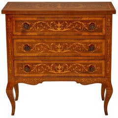 Italian Marquetry Commode Chest