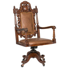 Vintage  Executive Leather Desk Chair