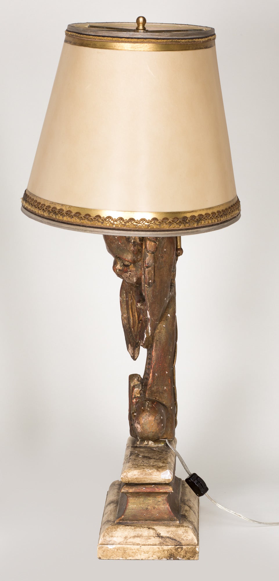 Pair of Italian Cherub Lamps, circa 1860 In Excellent Condition For Sale In Summerland, CA