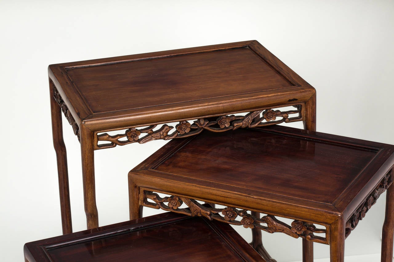 Rosewood Chinese Nesting Tables, Set of Four 1