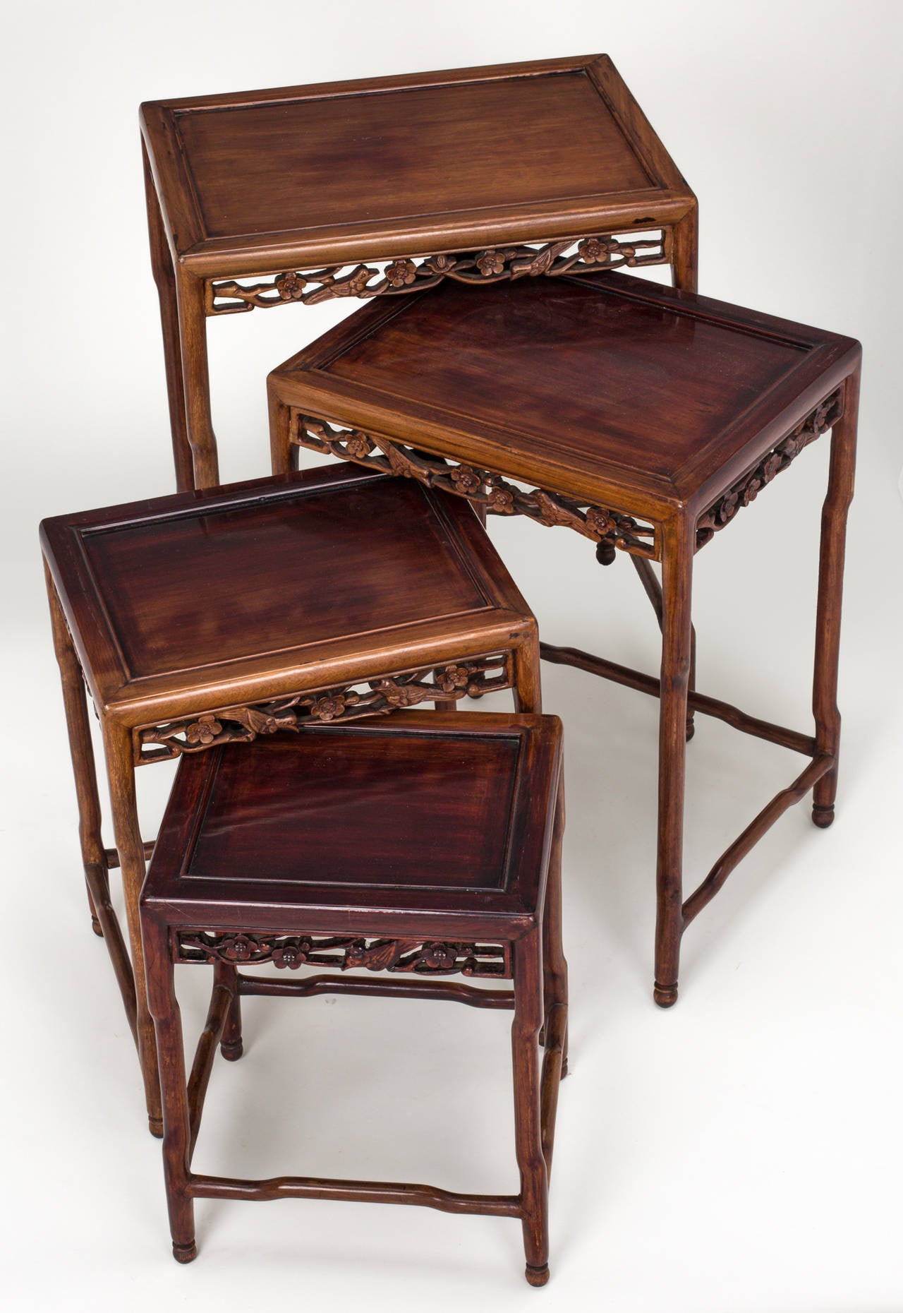 Rosewood Chinese Nesting Tables, Set of Four 2