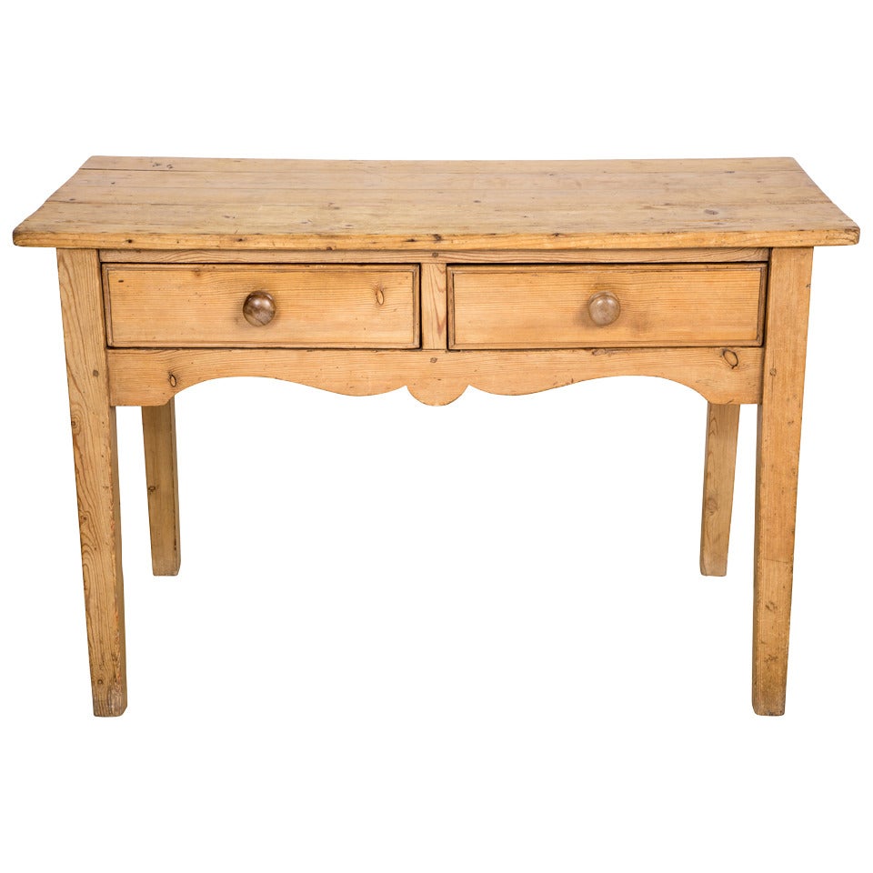 19th Century Rustic Pine Table/Desk