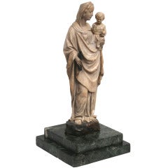 Rare Marble Sculpture  Madonna and Child