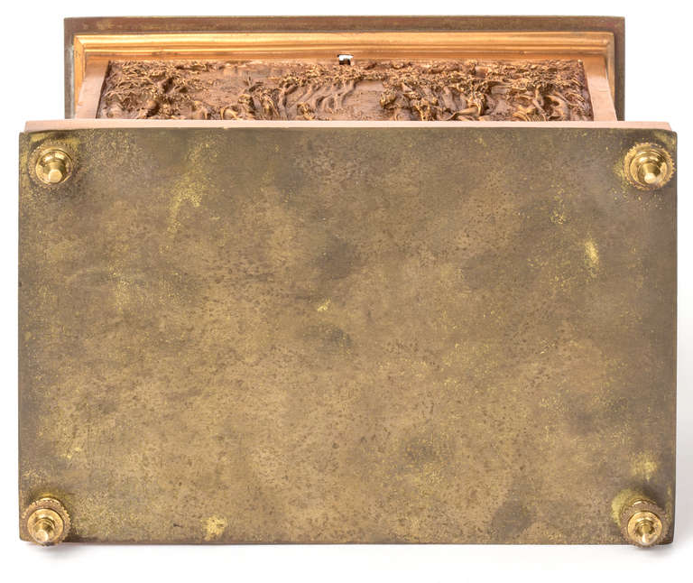 19th Century Rare Copper Relief Box 5